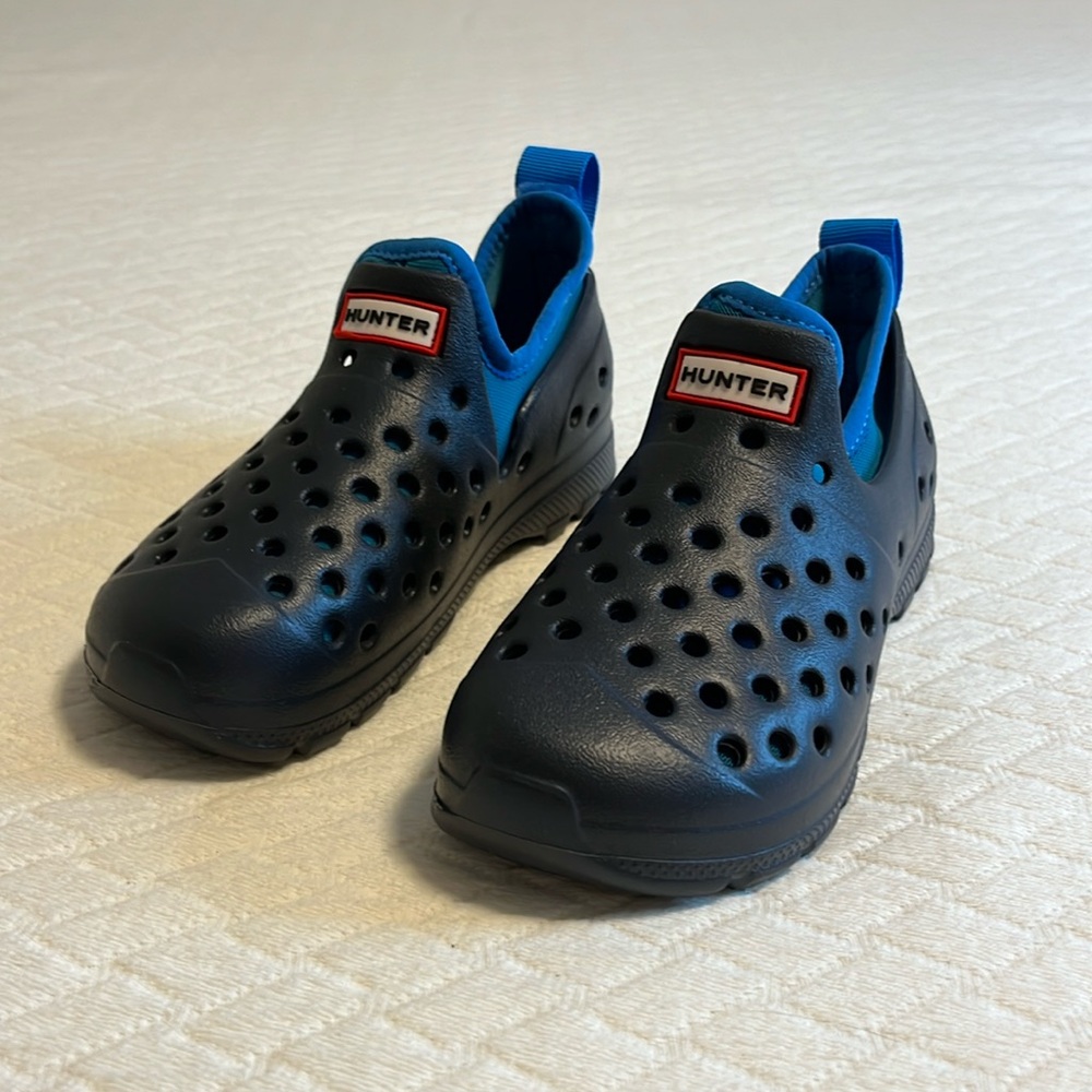 Hunter kids shoes, lined, dark navy blue, B11 G12